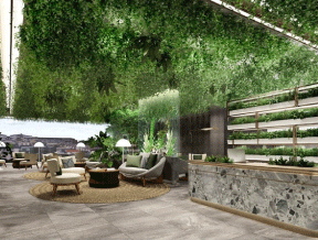 vgn kensington towers - indoor forest lounge